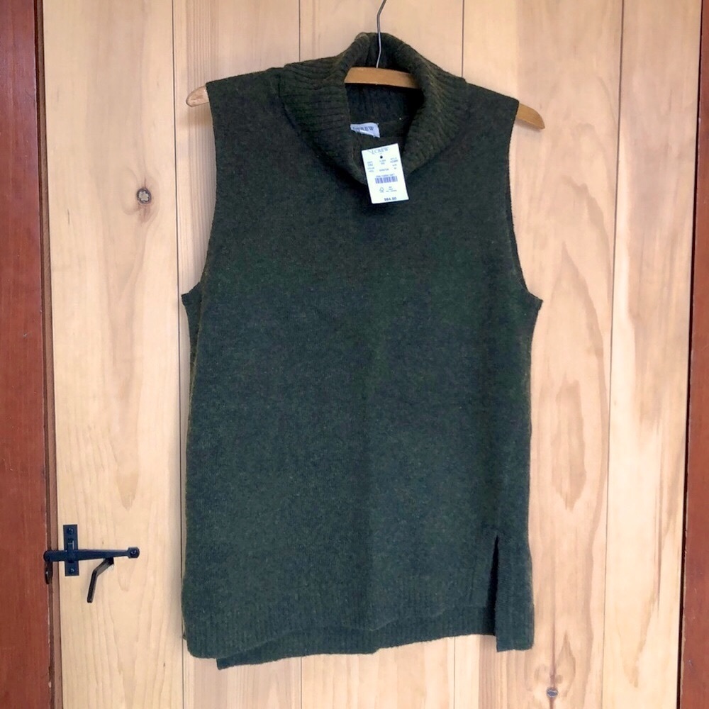 NWOT J. Crew turtleneck sweater vest.